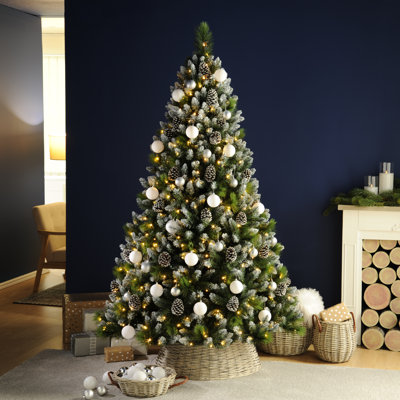 Lighted Artificial Pine Christmas Tree