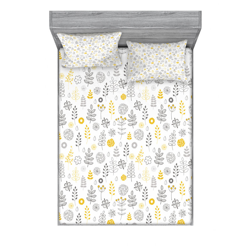 Nature Microfiber Floral Sheet Set
