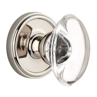 Grandeur Georgetown Rosette Double Dummy with Provence Crystal Door Knob