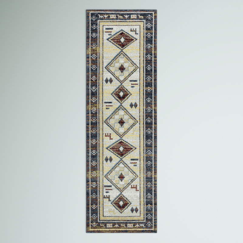 Tapis beige / brun Stef Southwestern, Tapis de couloir 2 pi 2 po x 7 pi 2 po