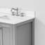 Dessus de meuble-lavabo en pierre 60 po x 22 po couleur d'ingénierie avec lavabo en céramique encastré et 3 trous de robinet avec dosseret