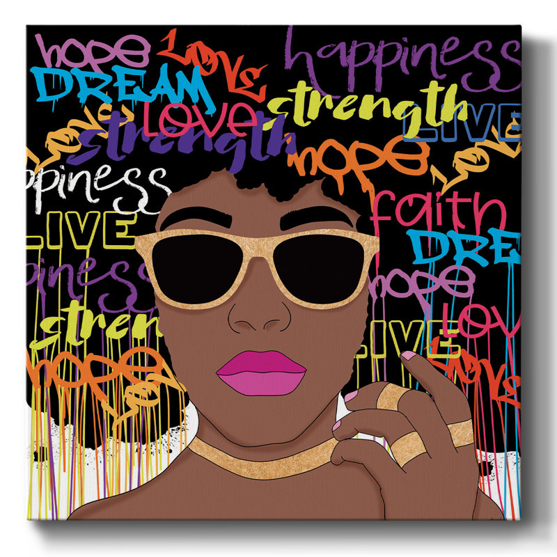 Inspire sur toile, H 8 po x l 8 po x P 1,5 po