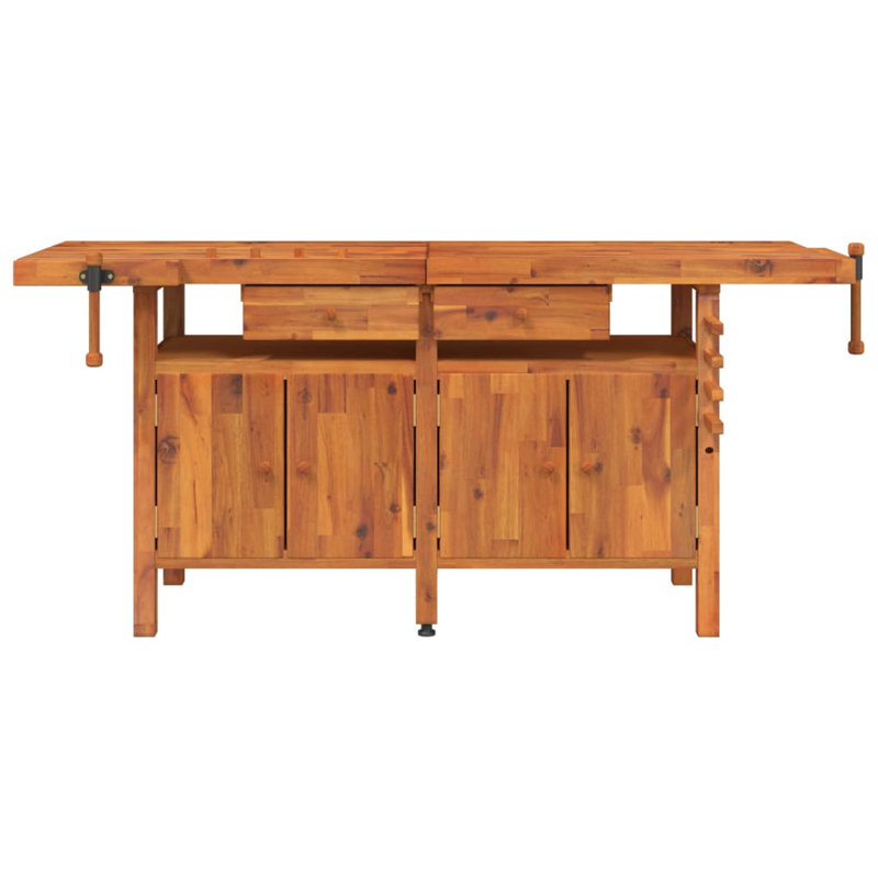 Établi à plateau en bois, H 32,7 po x l 75,6 po x P 24,4 po