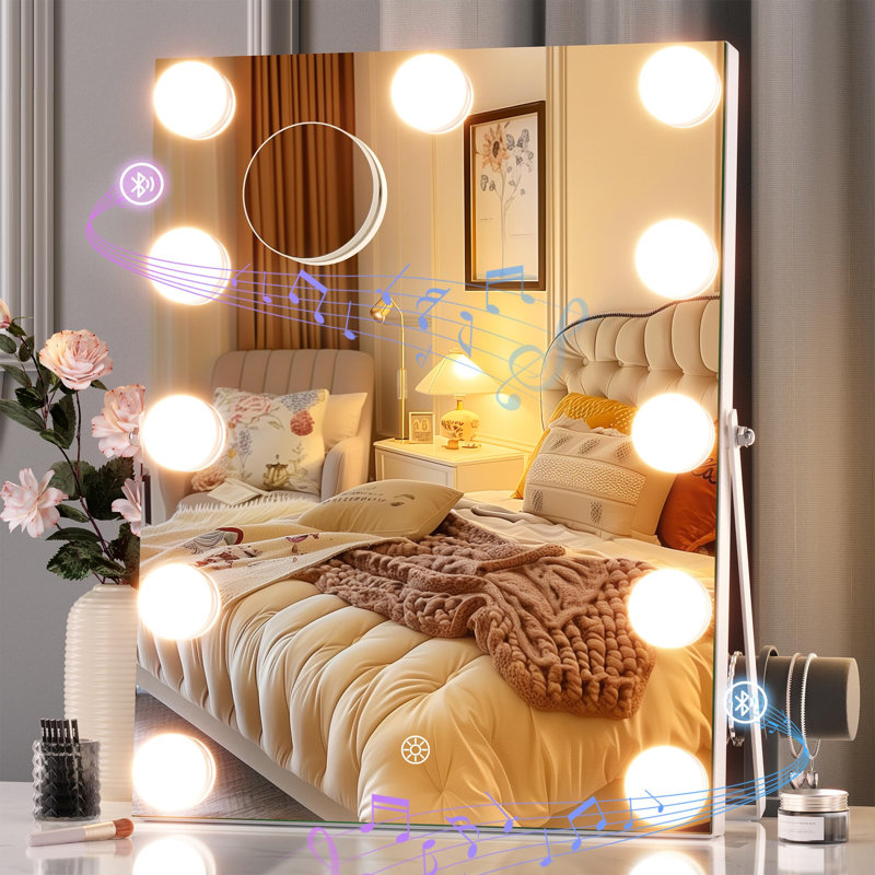 Miroir de plancher en métal Riess, 14 po x 12 po