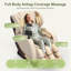 Full-body Massage Chair, Zero-gravity Massage Chair with 10 Fixed Rollers, Comfortable and Soft Wood-grain Leather, Foot Massage, Multiple Airbags, Waist Heating, Bluetooth and Smart Control Screen-1946126357