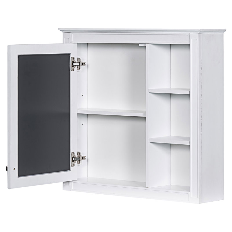 Armoire à pharmacie murale avec miroir, Blanc