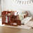 Twin Size Wood Platform Bed With Sample Bookshelf And Movable Wardrobe, Multifunctional Bed With Built-In Trundle Bed-1327775854
