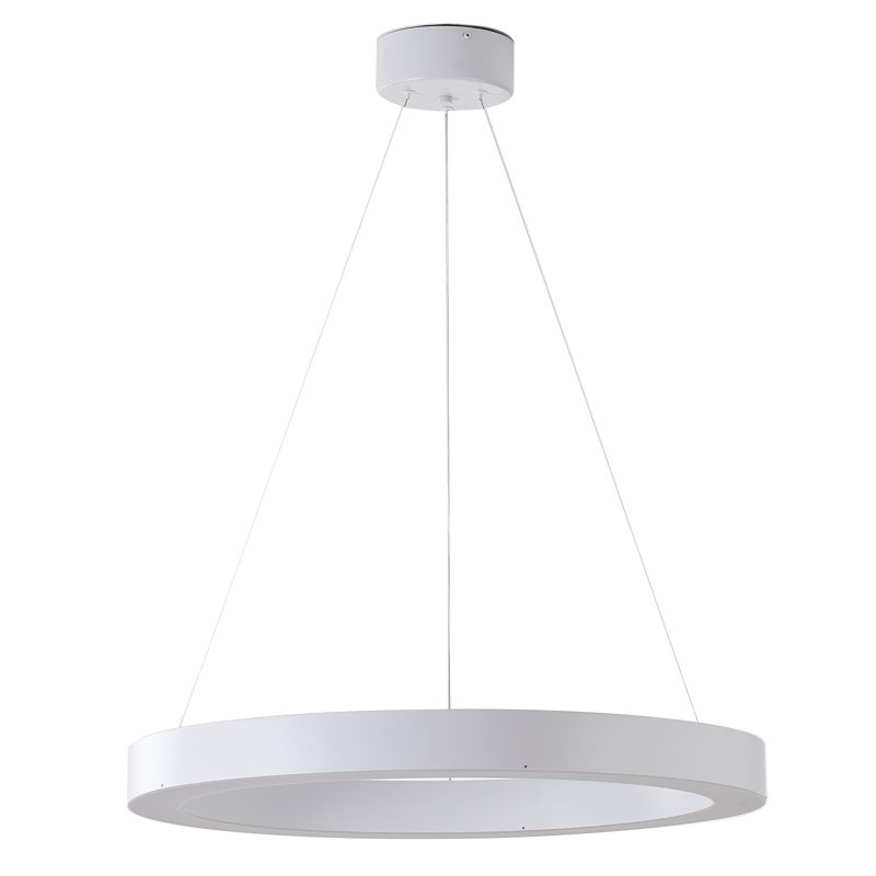 Luminaire suspendu moderne 1 lumière DEL blanche, Blanc mat