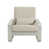Coussin beige / structure argentée