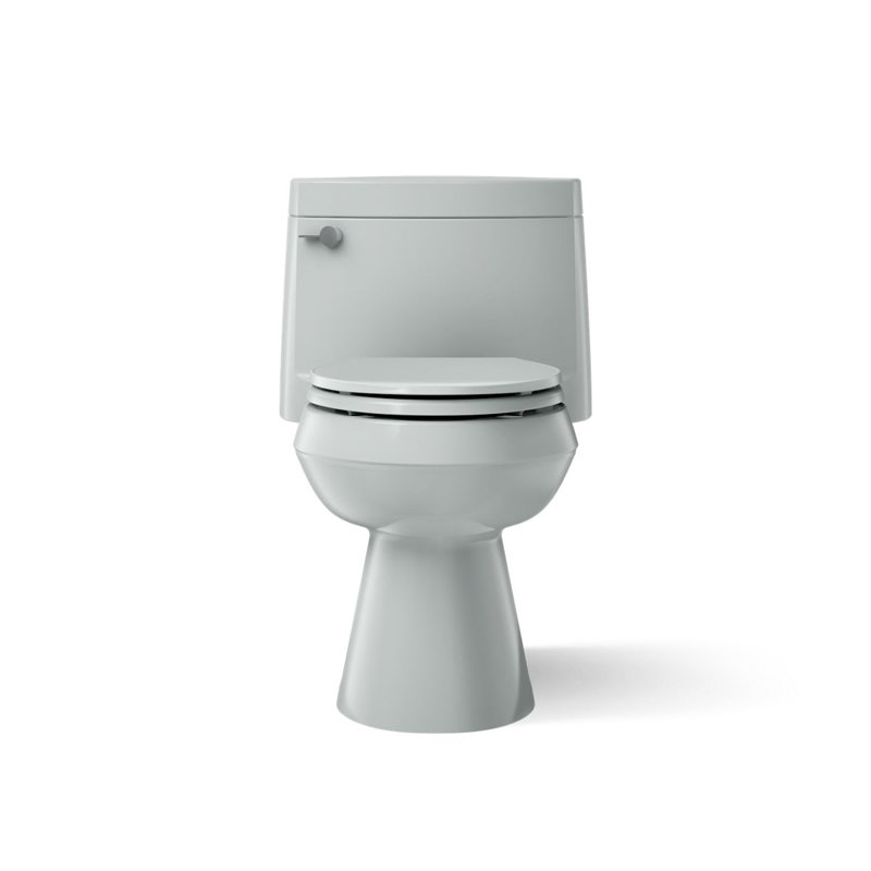 Cimarron® 1.28 GPF Water Efficient Elongated One-Piece toilet (Seat Included), Ice Grey, Left-Hand