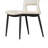Modern Minimalist White PU Leather Dining Chairs Set Of 2, Comfortable Backrest Design, Metal Leg Support-1850395666