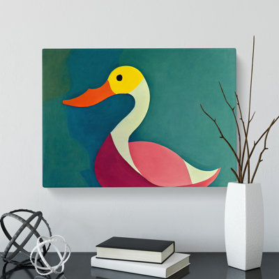Compelling Abstract Duck - Wrapped Canvas