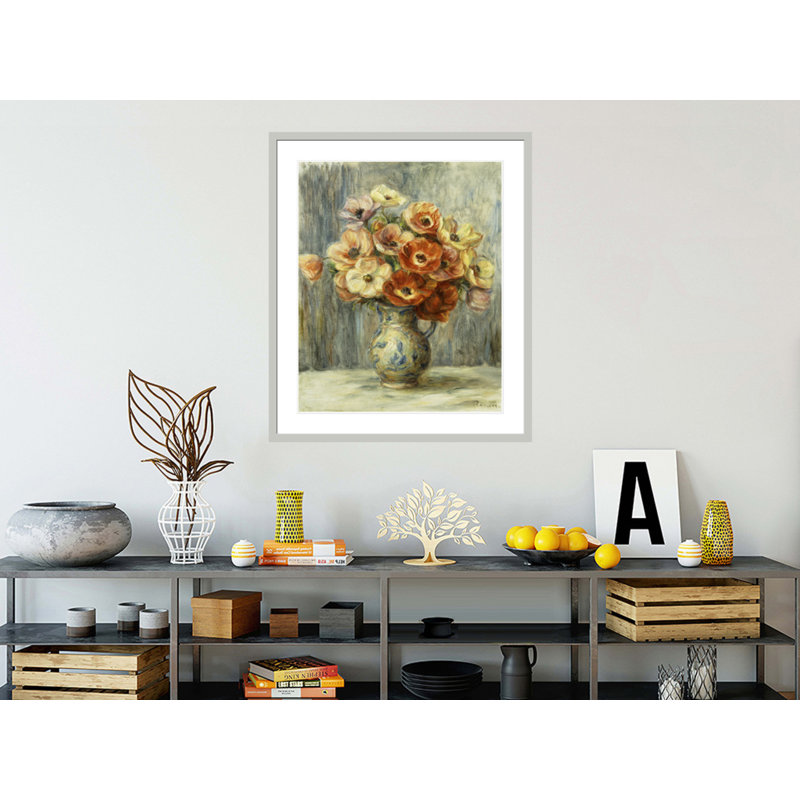 «Vase d'Anemones» par Pierre-Auguste Renoir, impression giclée sur cadre, 39,52 po H x 33,5 po L