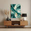 Art mural abstrait en métal vert 22-453071699