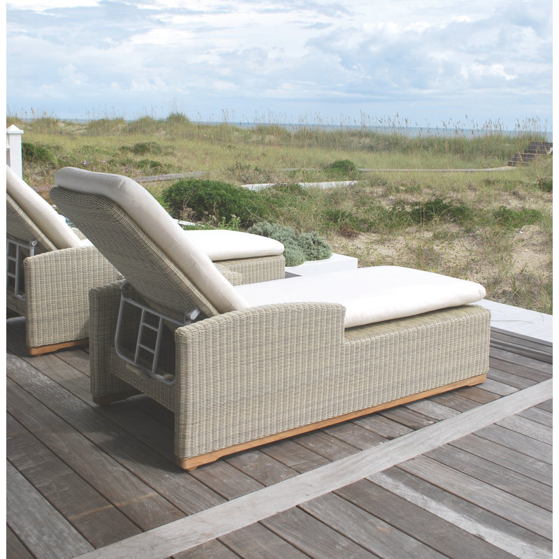 Westport Outdoor Chaise Lounge, Westport Black, Smoke