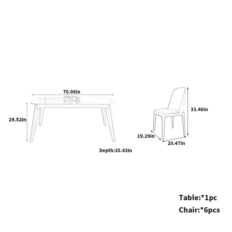 Table frittée sophistiquée en bois d'hévéa, H 29,52 po x L 70,86 po x l 35,43 po