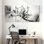 Magnolia noir et blanc, ensemble de 3 reproductions d'art sur toile