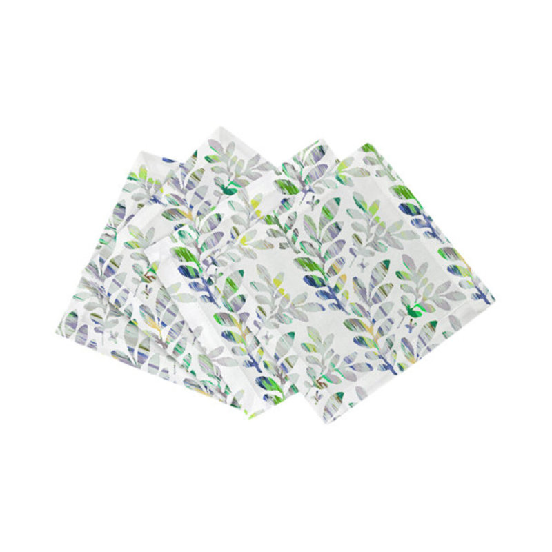 Cotton Blend Square Napkins, Verdure