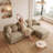 Chenille Deep Seat Sofa with Modular Flexibility