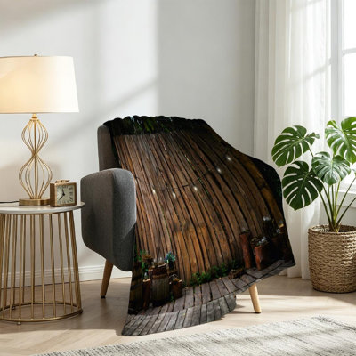 Jeté en molleton transparent ultra doux, un magnifique imprimé récréatif