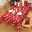 Nappe de Noël ronde, 60 pouces, imperméable, vacances d'hiver, arbre de cerf de Noël, décorations de Noël pour la table, nappe ronde pour la maison