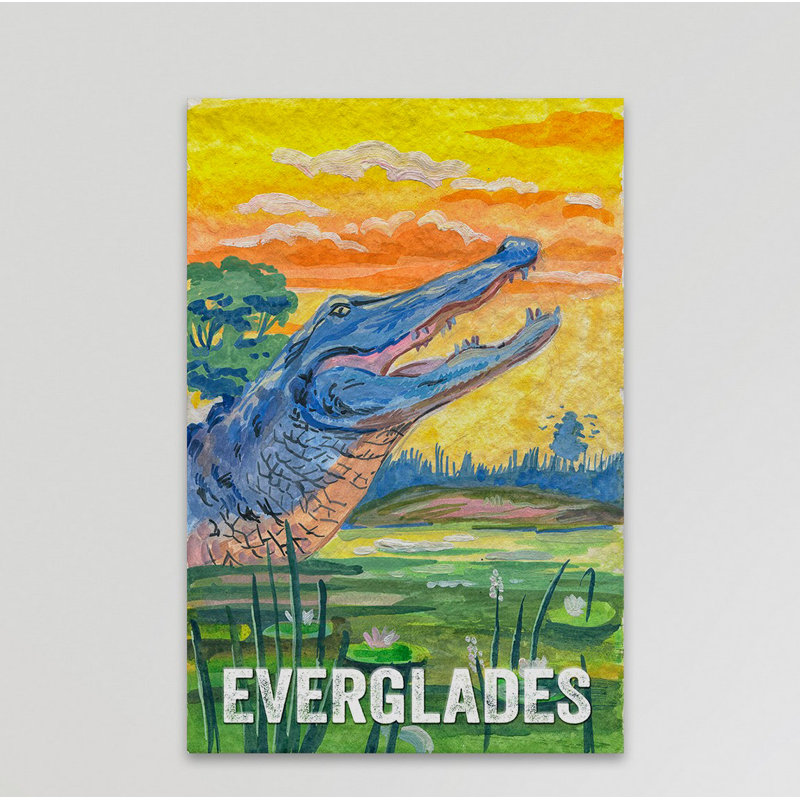Everglades Poster II - Wrapped Canvas Print, 152cm H x 101cm W x 3.81cm D