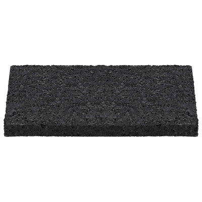 Vidaxl Rubber Pad Black Rubber Minimalist Office Non-Slip Square Durable