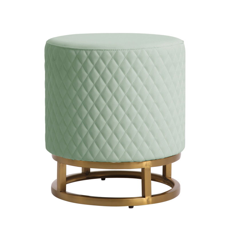 Essica Solid Wood Accent Stool, Green