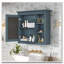 Armoire à pharmacie murale moderne avec tablettes ouvertes