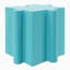 Ensemble de 3 tables de casse-tête artistique, tables d'appoint modulaires MGO avec emboîtement (2 convexes et 1 concave), capacité de 200 lb pour l'intérieur et l'extérieur, couleur bleu clair-130632885