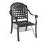Mobilier de patio 5 pièces en aluminium coulé avec coussins bleus