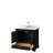 Deborah 36'' Single Bathroom Vanity with Marble Top with Mirror-40065102-61125978