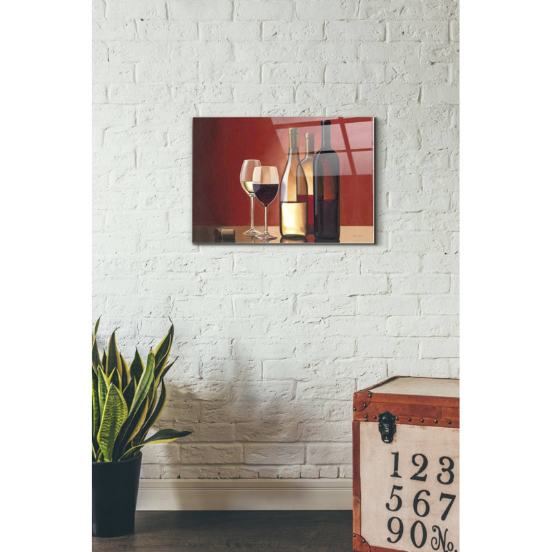 Red Barrel Studio 'Wine Trio' by Marco Fabiano, Acrylic Glass Wall Art, 24"x36", 16" H x 24" W x 0.12" D