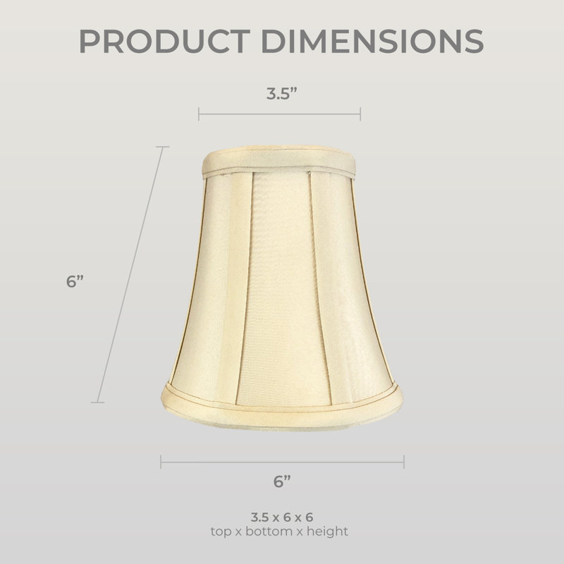 Royal Designs, Inc. BSO-704FC-6BG True Bell Basic Lamp Shade with Flame Clip, 3.5 x 6 x 6.25, Beige, Beige
