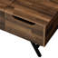 Table basse moderne en noyer avec plateau relevable et caractéristiques incluses
