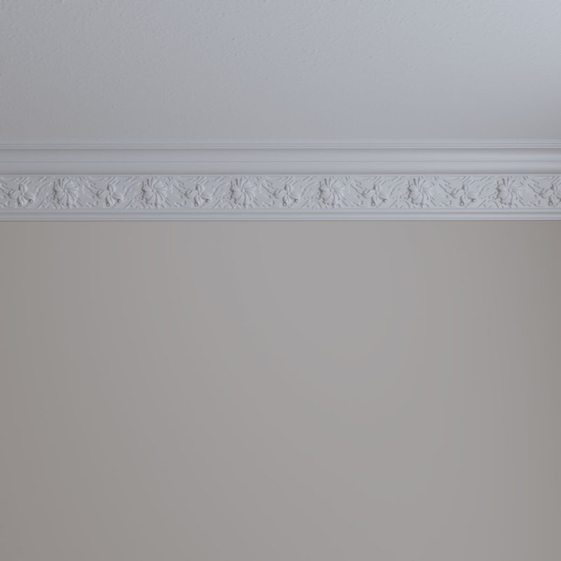 Flowing Wind White Polyurethane Crown Moulding