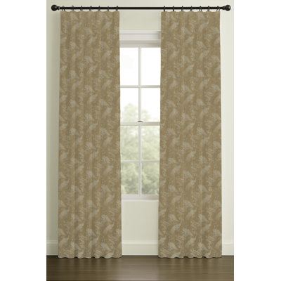 Serafina Peacock Jacquard Curtain in Parchment