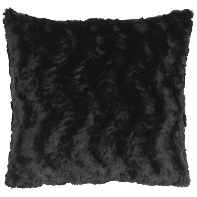 Coussin décoratif en fausse fourrure Obsidian