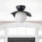 1-Light E12 Bulbs Black Finish Dimmable Semi-Flush Mount Light Fixture