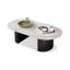 Table basse ovale en fer fritté blanc et noir-1764123824-1764123829