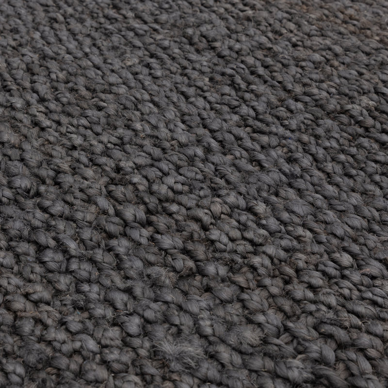 Shawntella Hand Braided Charcoal Area Rug, Rectangle 120 x 170cm