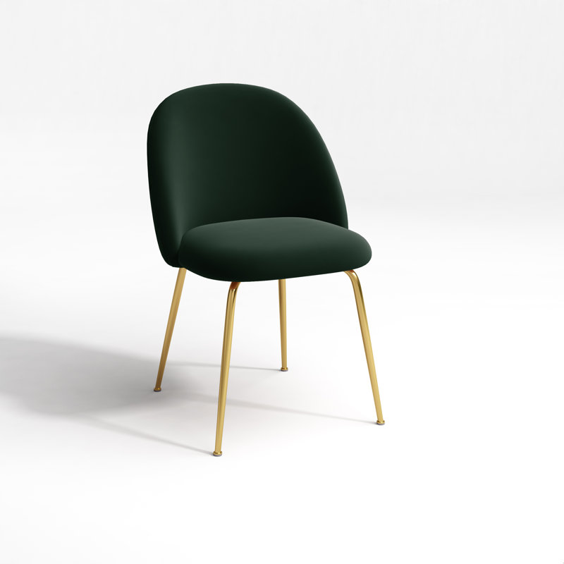 Ella Dining Chair, Green, Gold