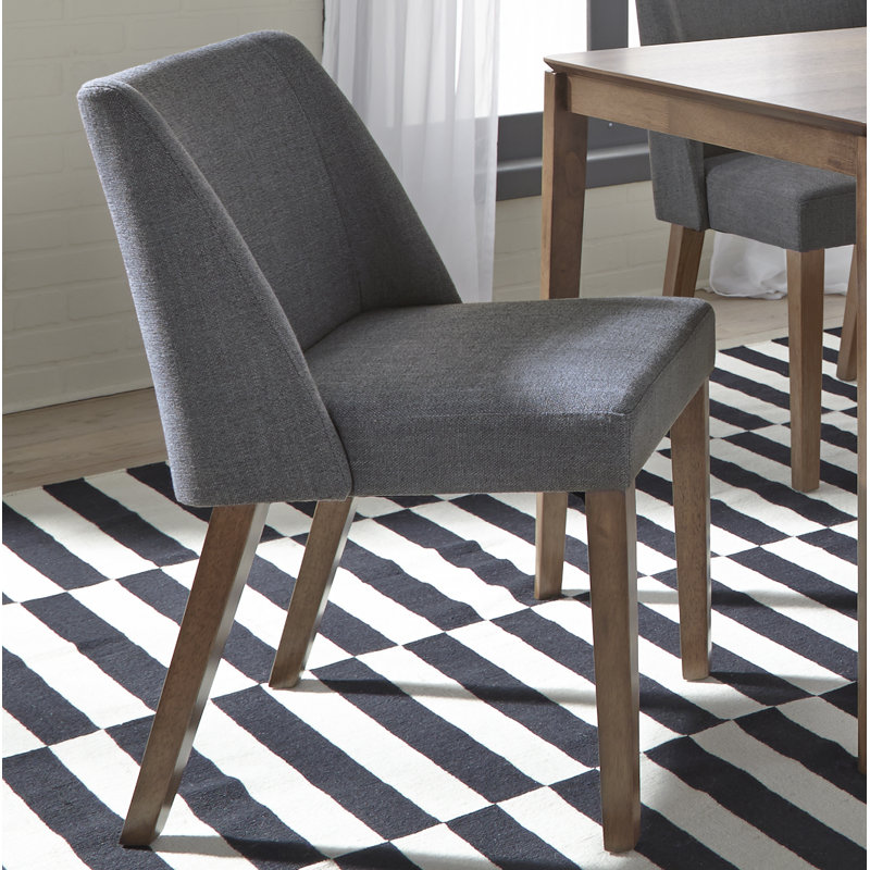 Didmarton 19'' H Linen Upholstered Side Chair, Gray Linen