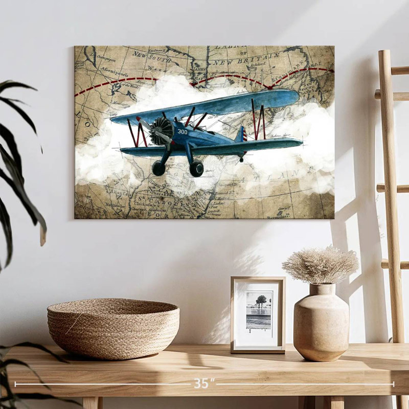 Mehar Biplane I, 16" H x 24" W