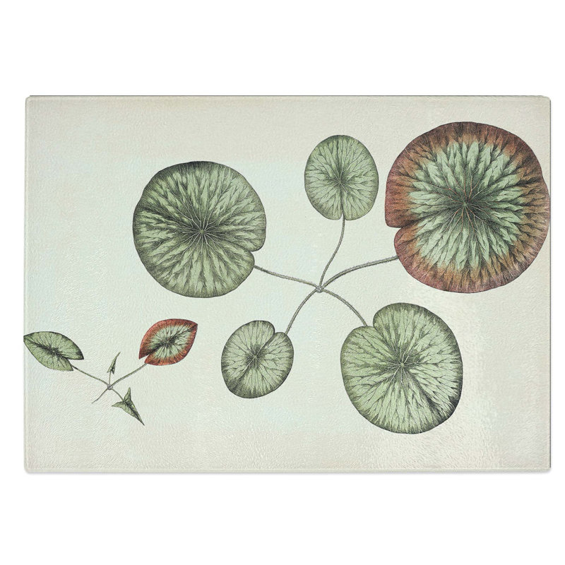 Glass Leaves of A Gigantic Water Lily by William Sharp Chopping Board, 39 cm W x 28.5 cm L