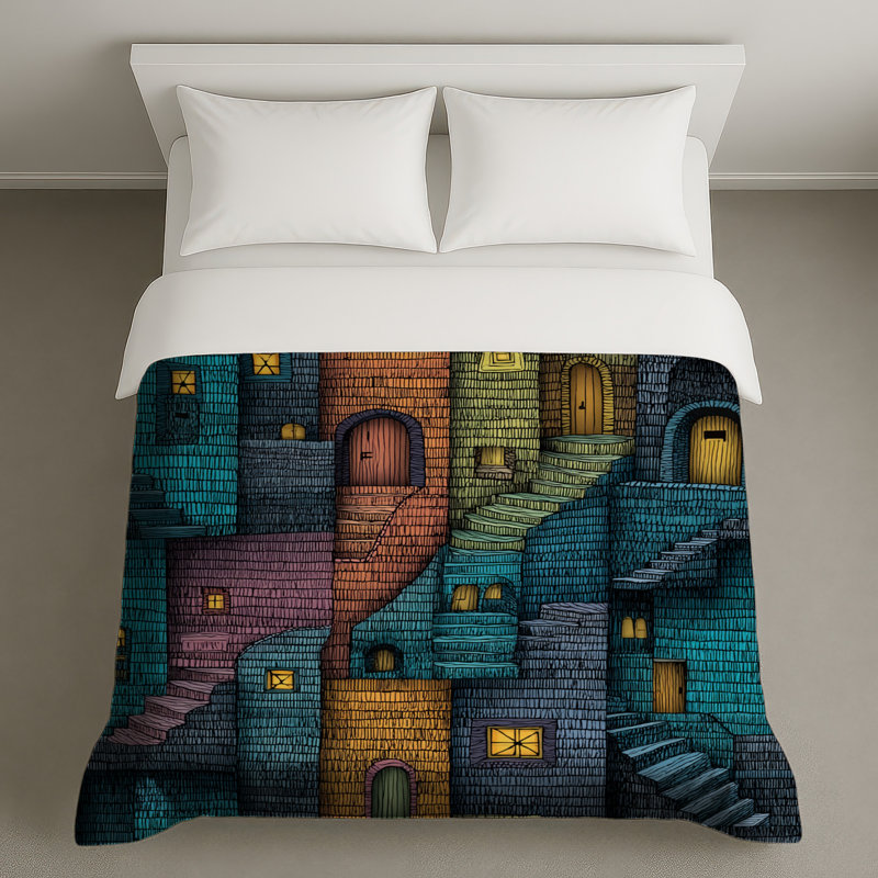 Housse de couette éclectique, Très grand lit