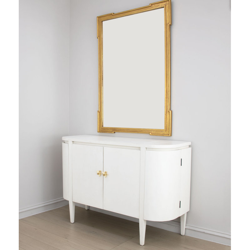 Octavia Solid Wood Accent Cabinet, Distressed White