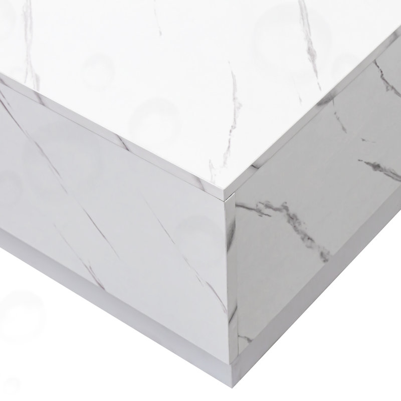 Table basse extensible avec plateau coulissant et rangement caché