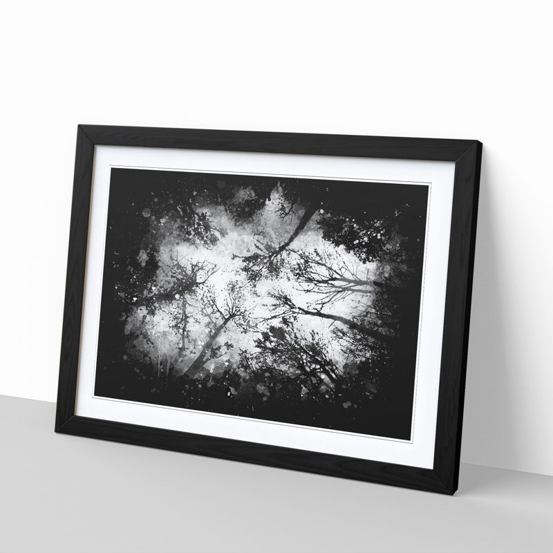 Vaulted Tree Branches - Picture Frame Graphic Art Print, Black Framed, 45cm H x 63cm W x 2cm D