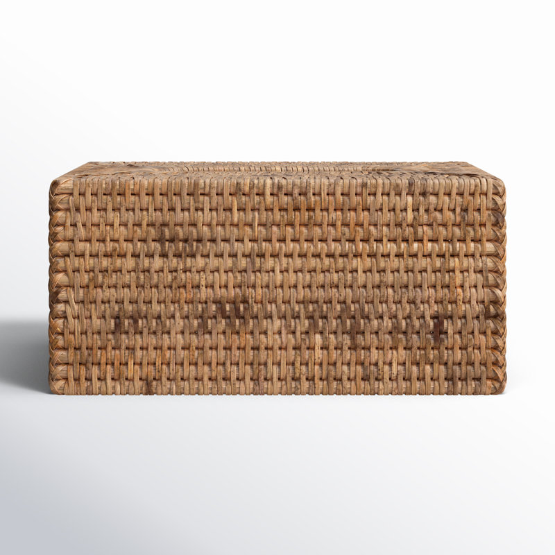 Brown Burmese Rattan Tissue Box Cover